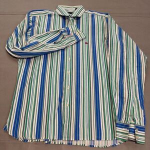 Burberry London Men Striped Button Down Casual Dress Quiet Luxury Preppy M-5262